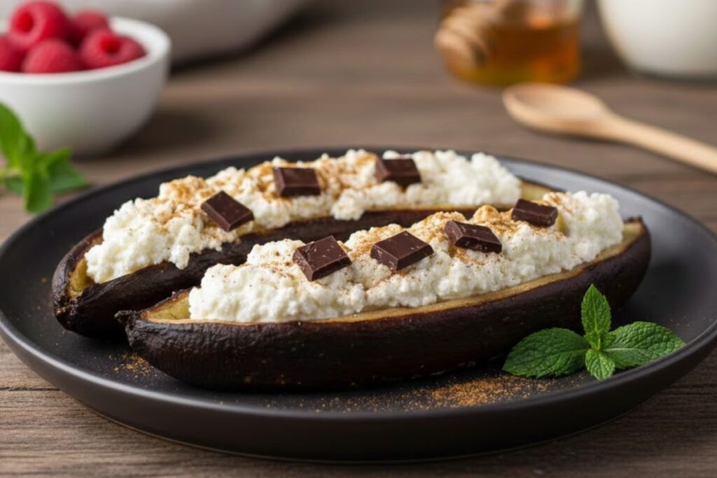 Keptas bananas su varškės įdaru – sveikas desertas pusryčiams, kurį pamils visa šeima